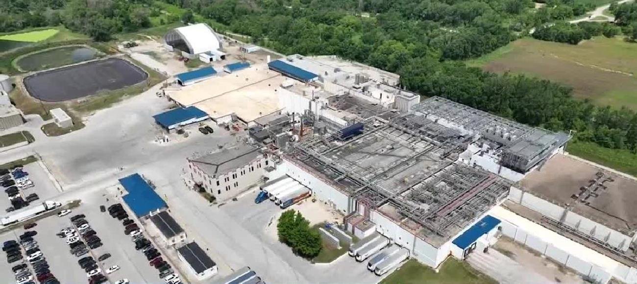 Aerial view of the Perry, Iowa facility
